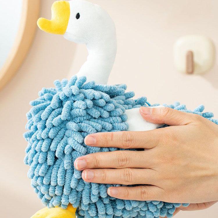 Cartoon Swan Snow Neil Hand Wiping Doll Multi Functional Animal Creative Water Absorbing Hand Wiping Towel Plush Toy