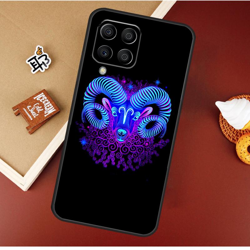 Чехол со знаком Зодиака Неон для Samsung Galaxy M16 M36 M56 M06 M52 M32 M12 M54 M34 M14 M35 M55 M15 M11 M31 M13 M53