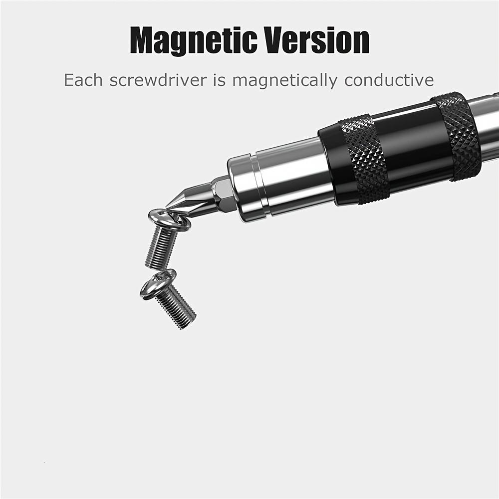 Magnetic Swiveling Bit Holder Screwdriver Bits Pivoting Drill Tip Quick Release Flexible Screw Driver Extender Bendable Corner
