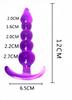 Anal Development Set for Beginners Vibe Anal Plug Anal Unisex Expansion Training Adult Goods [Popular] 6-piece [Anal + + Beads] (Purple)