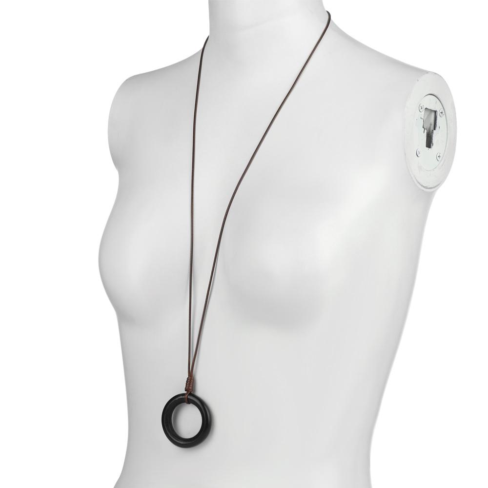 Аксессуары для шеи, винтажное кожаное ожерелье-ремешок, цепочка для свитера, ожерелье-свитер, подвеска для одежды