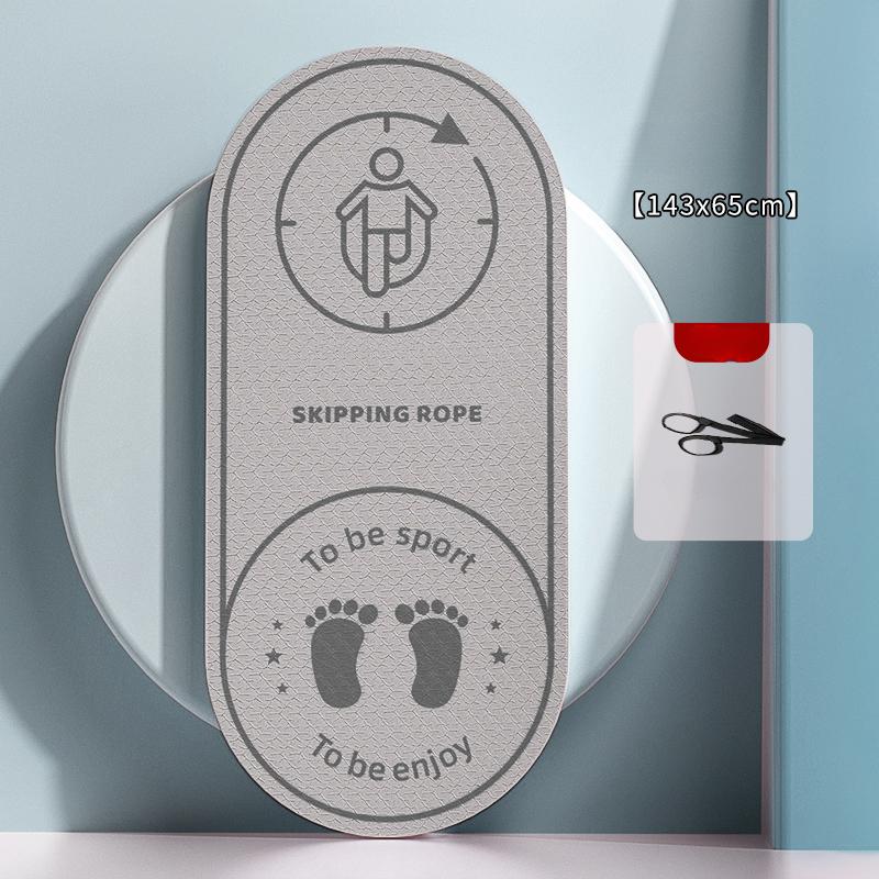 Jumping Rope Shock-absorbing Yoga Mat Fitness Aerobics Soundproof Shockproof Anti Slip Soundproof Thickened Mat Sports Exercise Dance Practice Mat