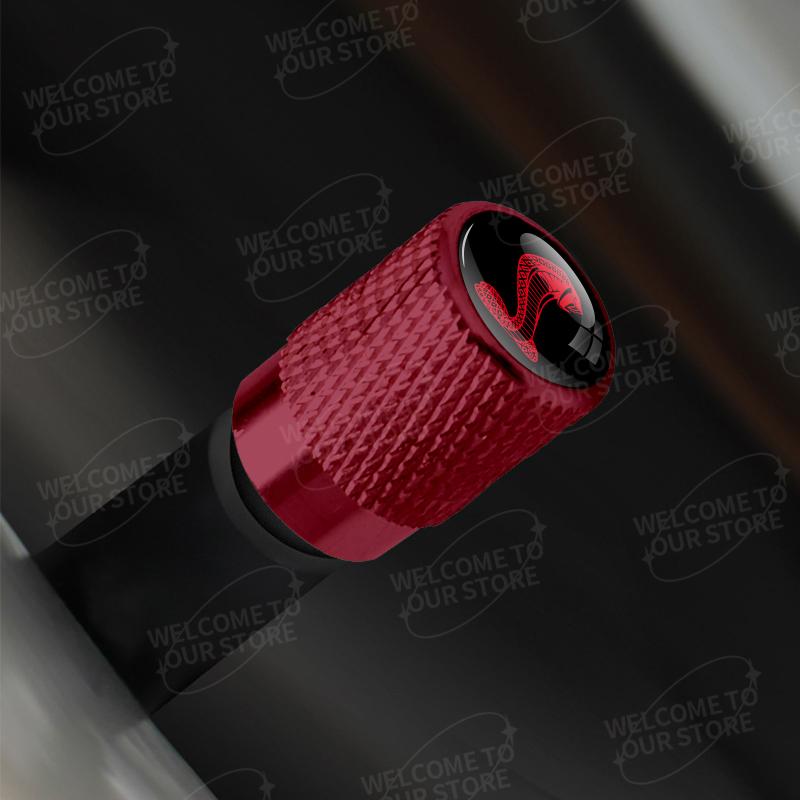 Aluminum For Ford Focus ST Line Mondeo Kuga GT350 GT500 Shelby Logo 4pcs Car Decor Wheel Tire Valve Caps Stem Cover Accessories