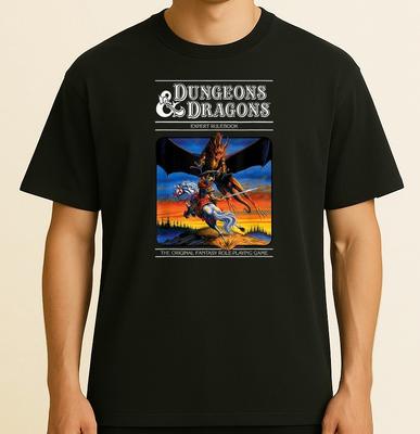 Dungeons & Dragons Винтажная футболка с правилами для экспертов S-4XL Унисекс