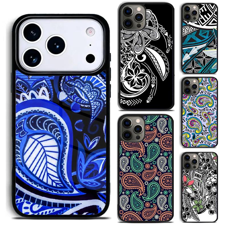 Polynesian Mix Phone Case for iPhone 17 16 15 Pro Max Air 14 13 12 11 Plus Shockproof Capa Cover