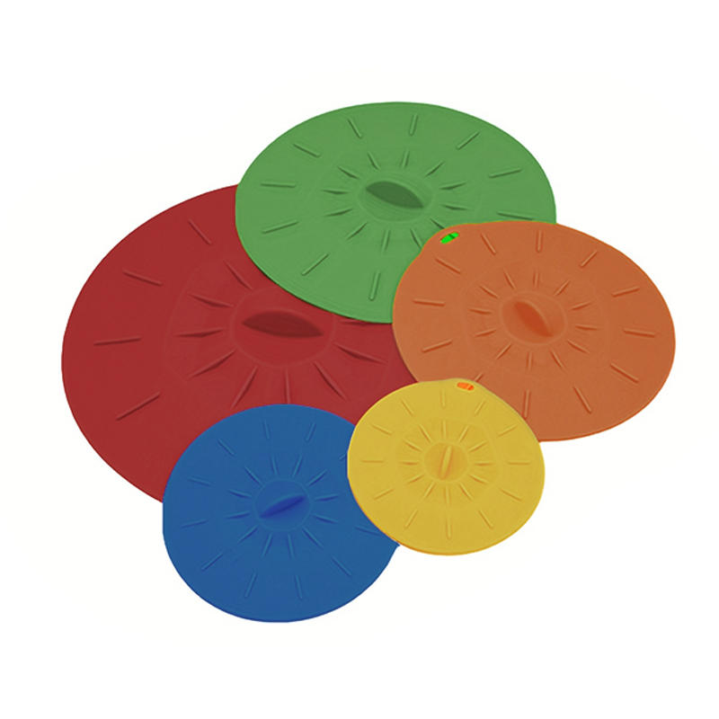 5pcs Reusable Universal Silicone Leak Proof Fresh-keeping Lid Easy Sealer Bowl Can Pan Pot Anti Overflow Cover Kitchen Cookware Accessories