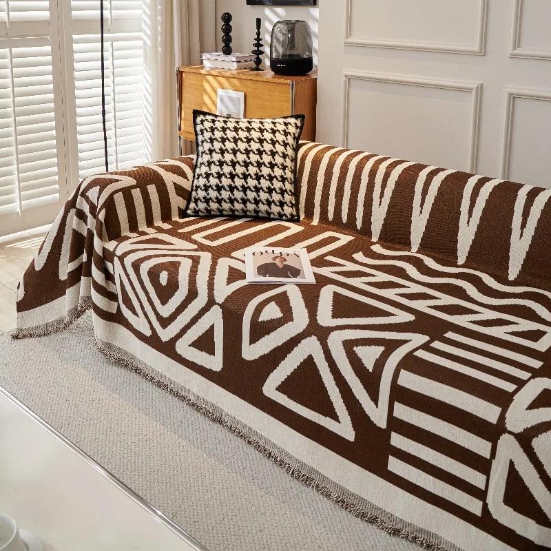 Одеяло для дивана Bohemia из ткани шенилл Чехлы для диванов Four Seasons Universal Tassel Throw Пледы с защитой от царапин от кошек