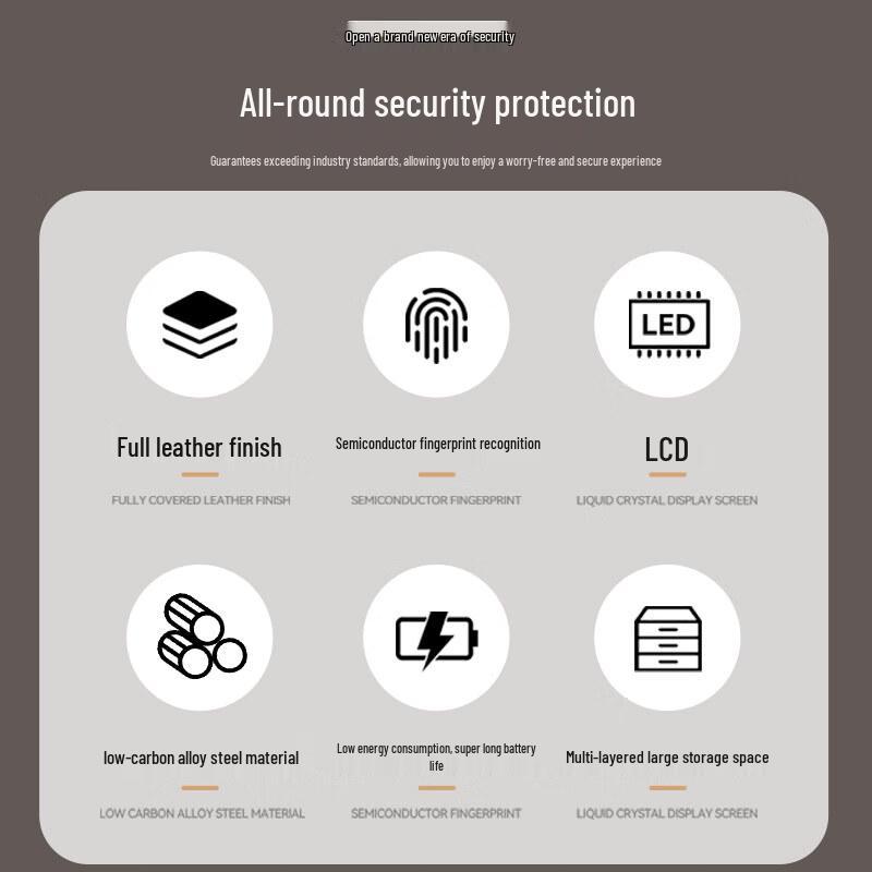 Tiger Brand Smart Fingerprint & Password Drawer Safe