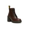 Доктор. Ботильоны женские из кожи Martens с круглым носком на шнуровке на массивном каблуке, темно-коричневые 31758201