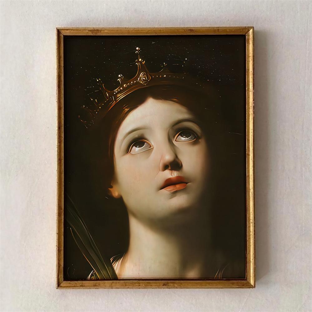 Funny Altered Art Portrait Poster Dark Academia Rococo Print Vintage Pastel Portrait Canvas Painting Bubblegum Baroque Art Print