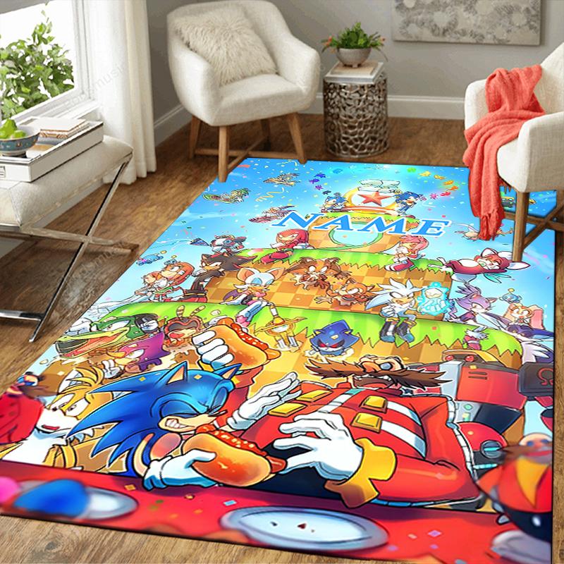 Custom 1Pc Sonic Characters Celebration Rug Office Carpet Indoor Outdoor Entrance Doormat Nonslip Soft And Comfortable Living Room D2915345