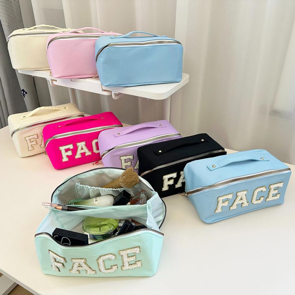Large Capacity Female Travel Storage Bag Portable Nylon Girls Handbags Fashion Women's Cosmetic Bags Candy Color Makeup Case