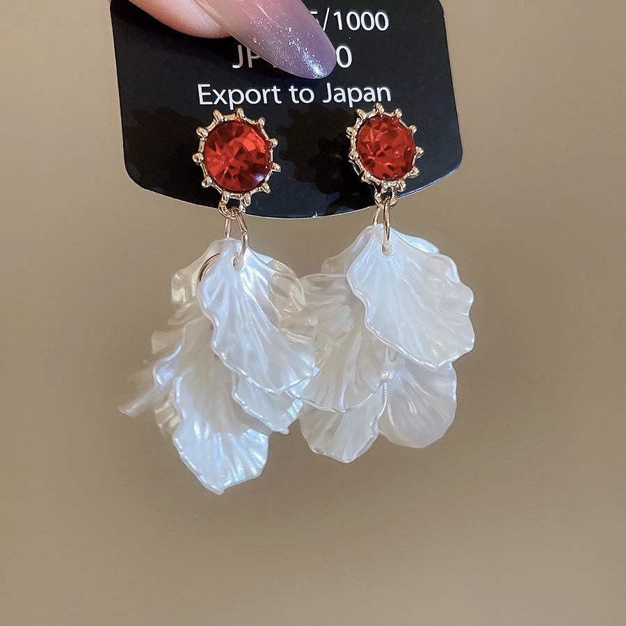 Роскошные серьги-кисточки с красными цветами: Стильные, Дорогие, Акцентные Серьги-Гвоздики для Женщин