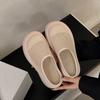 Black Non-slip Platform Female Mesh Breathable Half-toe Baotou Slippers Casual Versatile Beach Shoes Slides Women Sandalias 2024