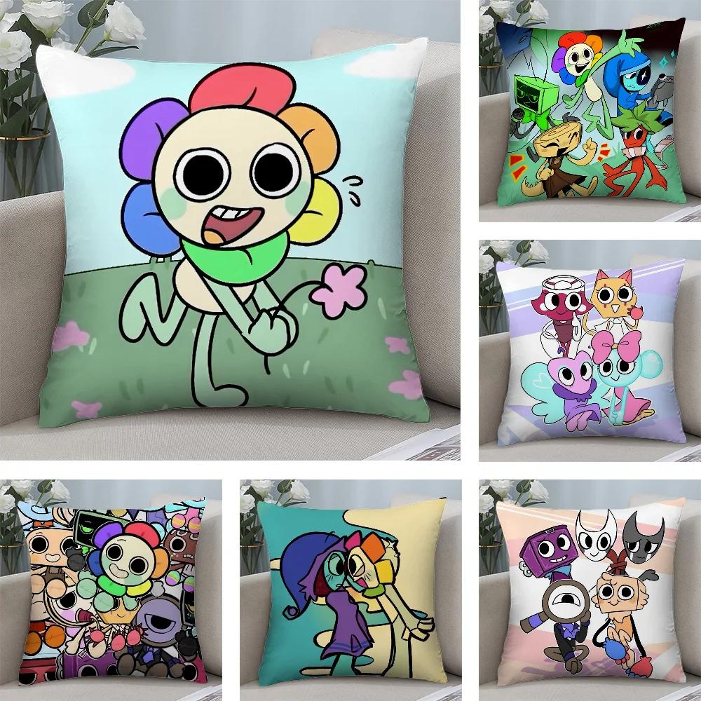 Game D-Dandys World Pillow Case Plush Fabric Soft Double Sided Print Sofa Cushion Cover Throw Pillow Covers