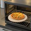 Pizza Stone, 381 mm Round Cordierite Pizza Stone, Extra Large Baking-Stone with Aluminum Peel, 17 mm Thickness Heat-Resistant Cooking Cordierite, for