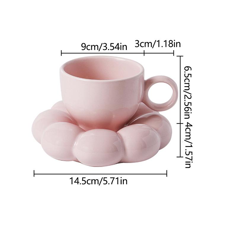 Керамическая кружка для современной гостиной, 200 мл, декоративная тарелка с облаком, набор кофейных чашек, керамическая чашка