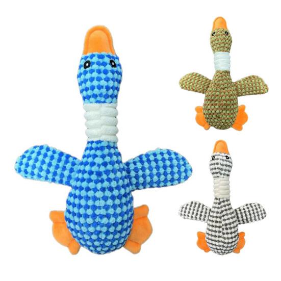 Dog Teething Toy Wild Goose Chew Toy Mental Stimulation Dog Toy Tough Fabric Puppy Teething Relief Toy