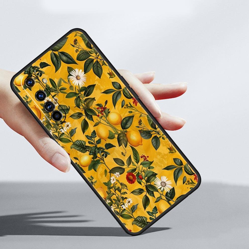 Abstract Plants Flower Soft TPU For Realme 13 12 11 10 9 Pro Plus GT3 GT2 C21 C25 C35 C53 C55 C67 Pro 5G Phone Case Cover Fundas
