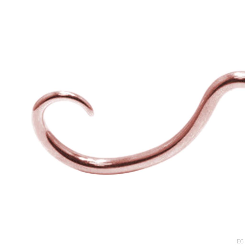 Классическое кольцо в носу с усами для особых случаев