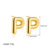 Fashionable And Trendy Small Letter Stainless Steel Bubble 26 Letter Earrings 1 Pair