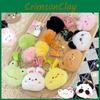 Plush Charming Biu Biu Animal Head Keychain Colorful Cartoon Pendant Keychain