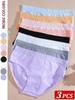3 шт. Женское хлопковое нижнее белье Сексуальные мягкие модные трусики Femme Дизайн с пряжкой Трусы Нижнее белье Кружевное интимное белье S-XL