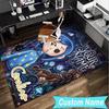 Custom Name Rug Nighttime Adventure Doll Area Rug Suitable for Indoor And Outdoor,Carpets for Homes, Offices,Living Rooms,Home Decor,Christmas Gift
