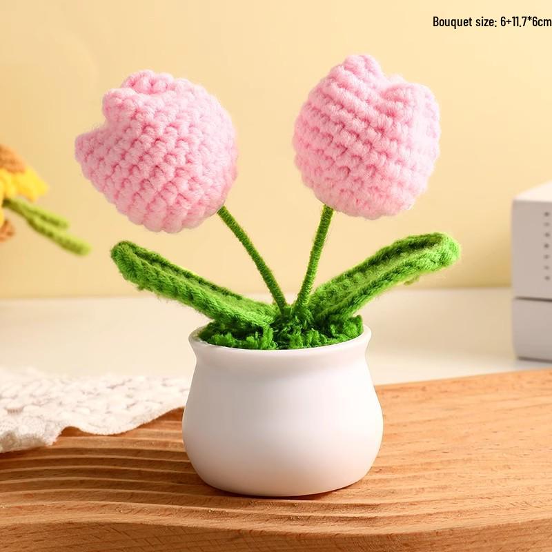 Handmade Sunflower Desk Decoration - Woven Bouquet Gift for Students & Girls