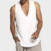 Men's Summer Sunshine Cotton Tank Top Solid Color Shoulder Sleeveless Casual Sports Loose Tank Top
