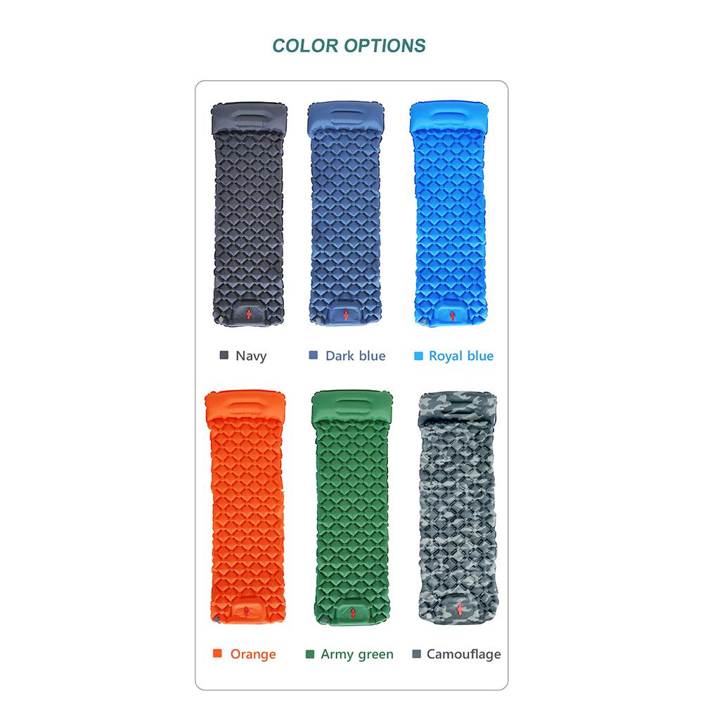 Надувной коврик для сна на открытом воздухе, надувной матрас для кемпинга, встроенный насос, сверхлегкий дорожный коврик на воздушной подушке с подголовником для путешествий, пешего туризма