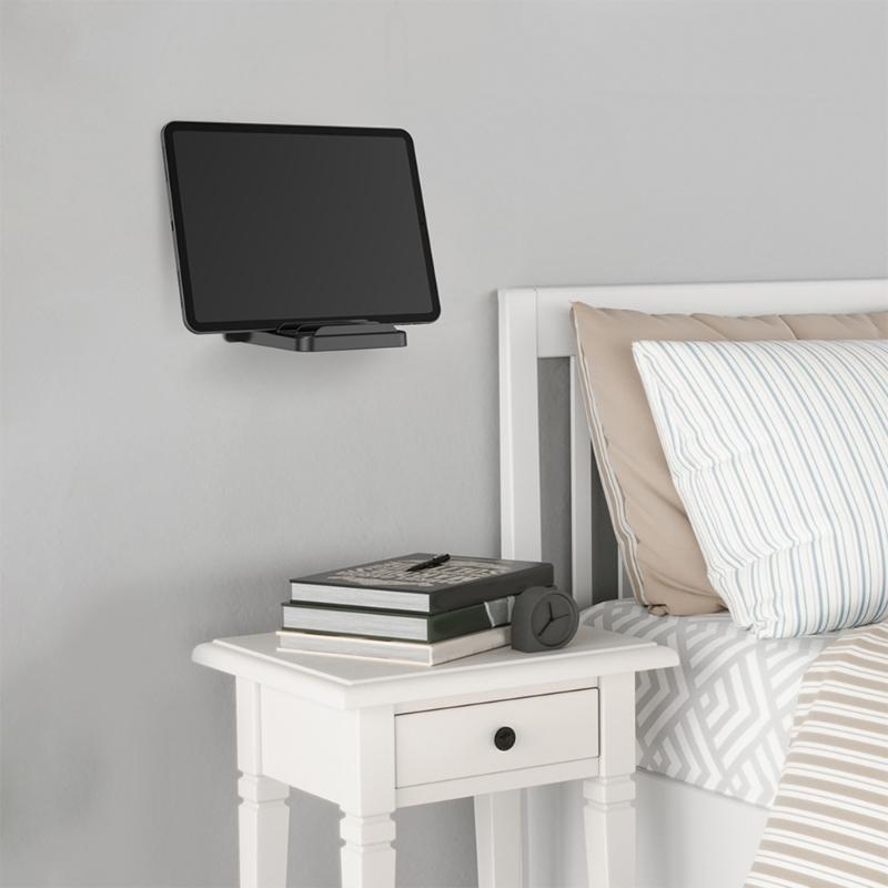Multiple Device Wall Mount Holder Stand for Tablets, Smartphones Easy Installs with Adhesive or Screws