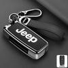 AIN4   Leather Car Key Case Cover For Jeep Renegade hard steel 2016 Flip Folding Remote 4 Buttons Keyless Protection Shell Accessories