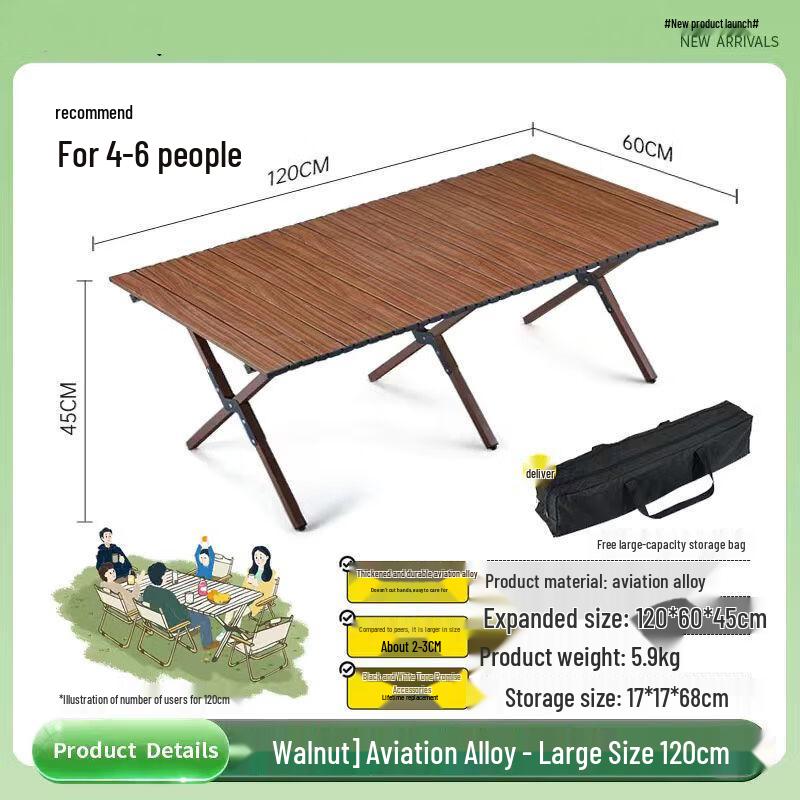 ZISIZ Portable Outdoor Camping & Picnic Table