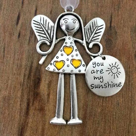 Christmas Tree Alloy Hanging Decoration Girl Love Heart Snowman Reindeer Shape Hanging Ornament Friends