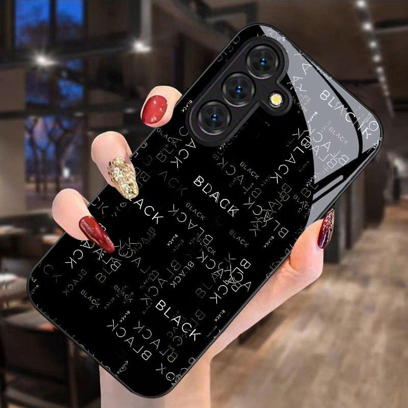 Закаленное стекло Чехол для телефона Для Galaxy S26 S21 S22 S23 S24 S25 FE Ultra Plus. Изысканная и высококачественная печать с несколькими буквами.