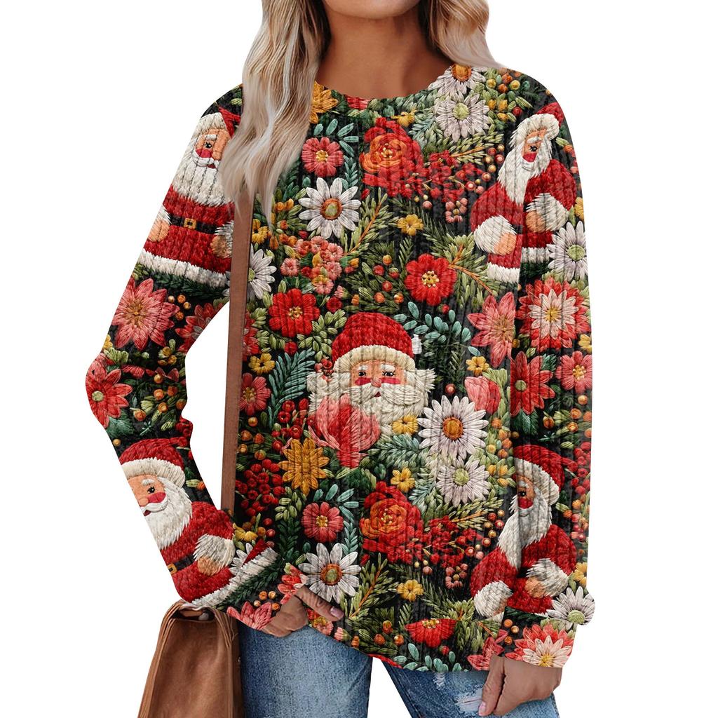 Женский принт Легкий Топ с круглым вырезом из матового хлопка