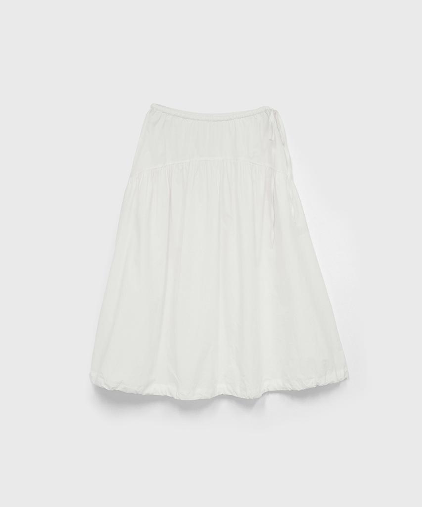 320 Showroom Shirring Volume Stopper Skirt White