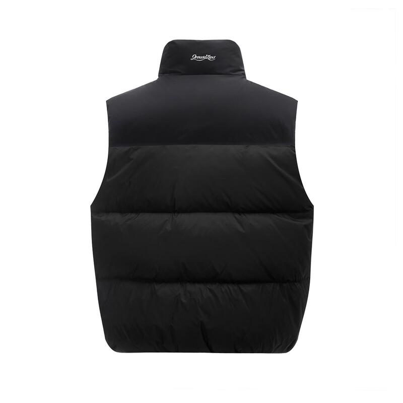GROUND ZERO Unisex Letter Embroidered 90% Down Vest