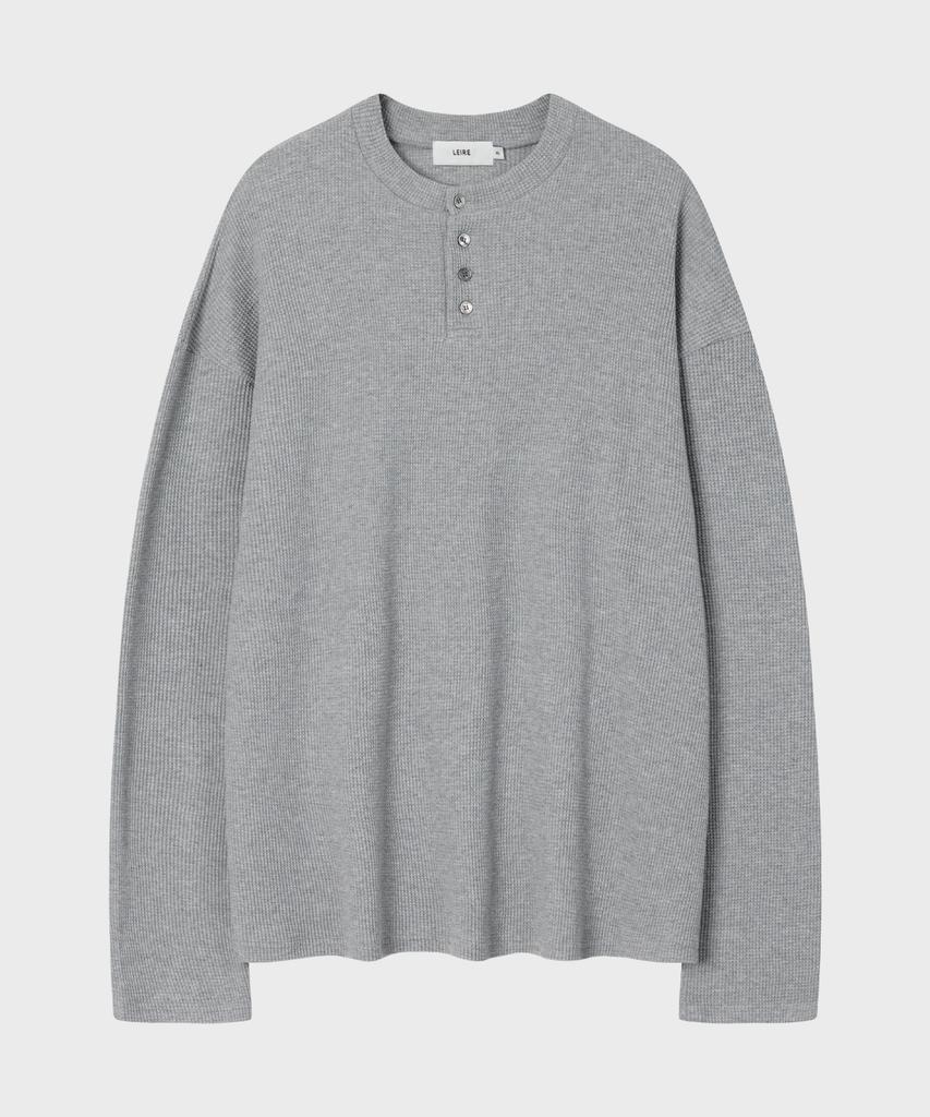 Waffle Henley с длинным рукавом [Серый]