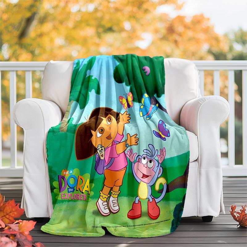 D-Doras The Explorer1 printed throw blanket—lightweight,soft,warm;versatile blanket for all seasons—perfect as &air-conditioning throw,nap blanket