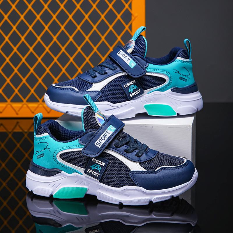 Children's Net Students and Boys Spring Running Shoes Net Light Primary School Middle School Sports Single