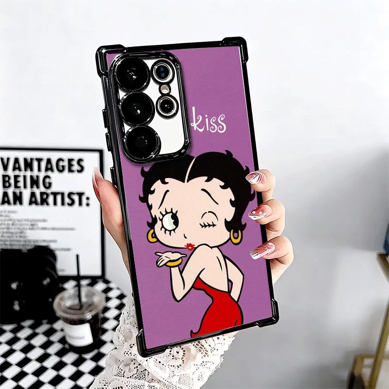 B-Bettys B-Boops Девушка Покрытие Чехол для Телефона Для Samsung Galaxy S24 S25 FE S26 Edge S23 Ultra S22 S21 Plus S20 Противоударный Подушка Безопасности Чехол
