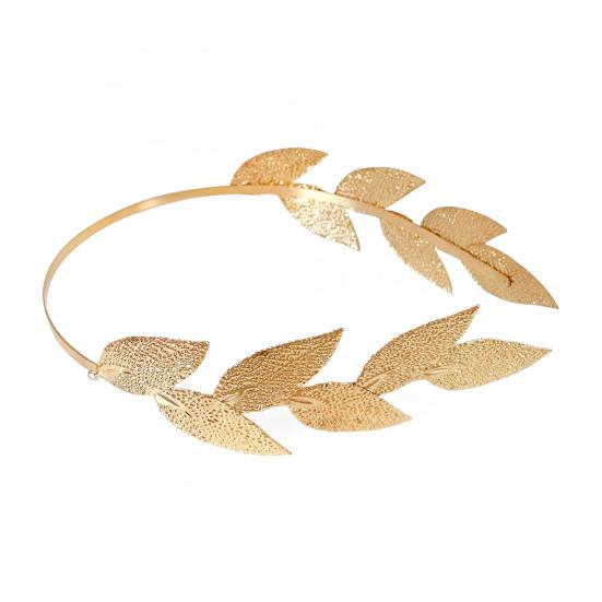 Женская повязка на голову Сверкающий дизайн листьев Золотая повязка Наряжать девочку Обруч для волос Легкий Праздничный аксессуар для волос