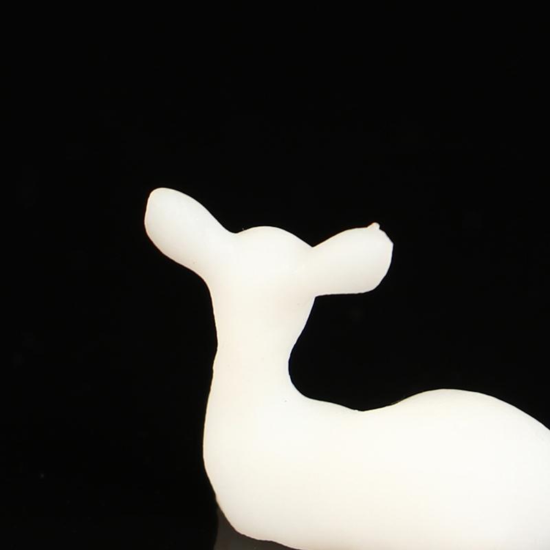 1Pc Mini Resin Crystal Deer Christmas Forest Elk White Dessert Table Decor Merry Christmas Decor For Home Kids New Year Gift