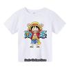 One Piece T-shirt Kids Clothes Children Pure Cotton T-shirt Cool Cartoon Anime Summer Casual Tops Tee Luffy Boy Girls Streetwear
