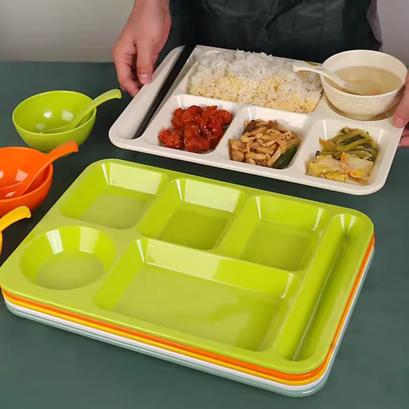 Four-Compartment Melamine Fast Food Tray