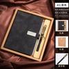 Customized A3 Hardcover Leather Bound Notebook with Logo Buckle 100 Sheets Thermal Binding for Office Business Meetings Record
