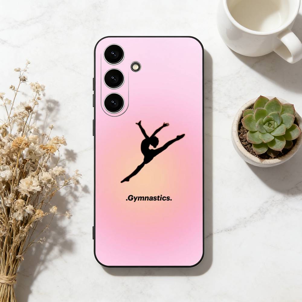 Чехол для телефона GYM Girl Gymnastic для Samsung Galaxy A73,A72,A71,A70,A53,A52,A51, Мягкий силиконовый черный чехол