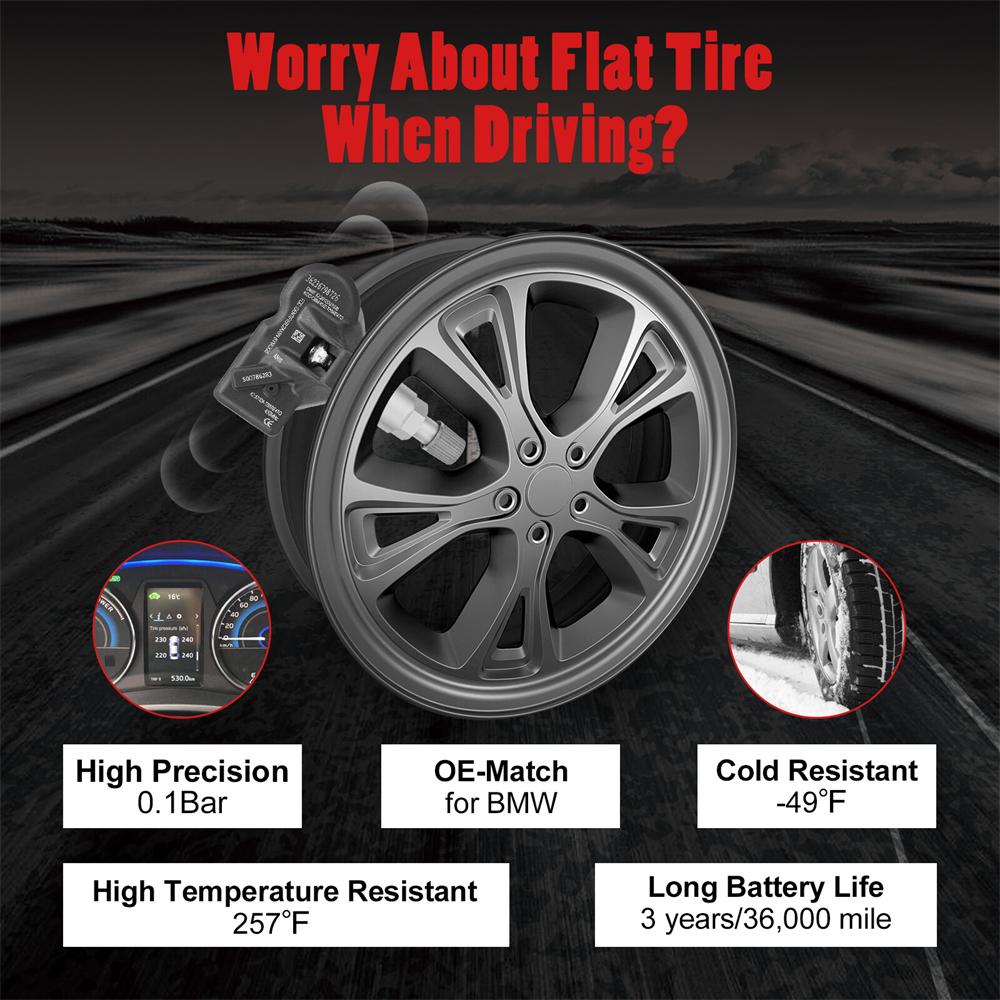 4X Датчик Системы Контроля Давления в Шинах TPMS Для Bmw 328I 335I 528I 550I 750I 760Li M5 X3 X5 Z4